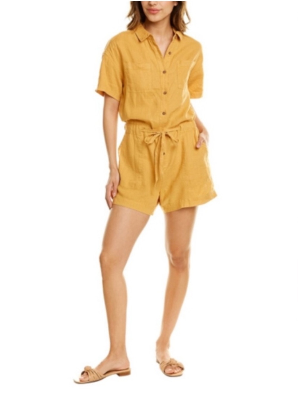 Michael Stars Linen Utility Romper